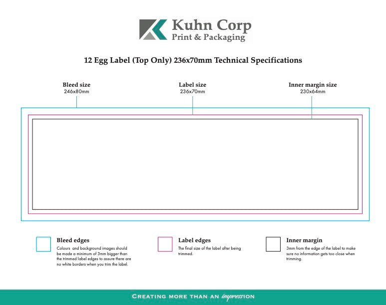 Egg Carton Labels - Suits 12 Pack Pulp Cartons - 100x
