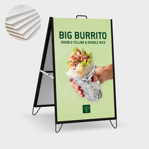 A Frame Display Stand with 2x Corflute Signs