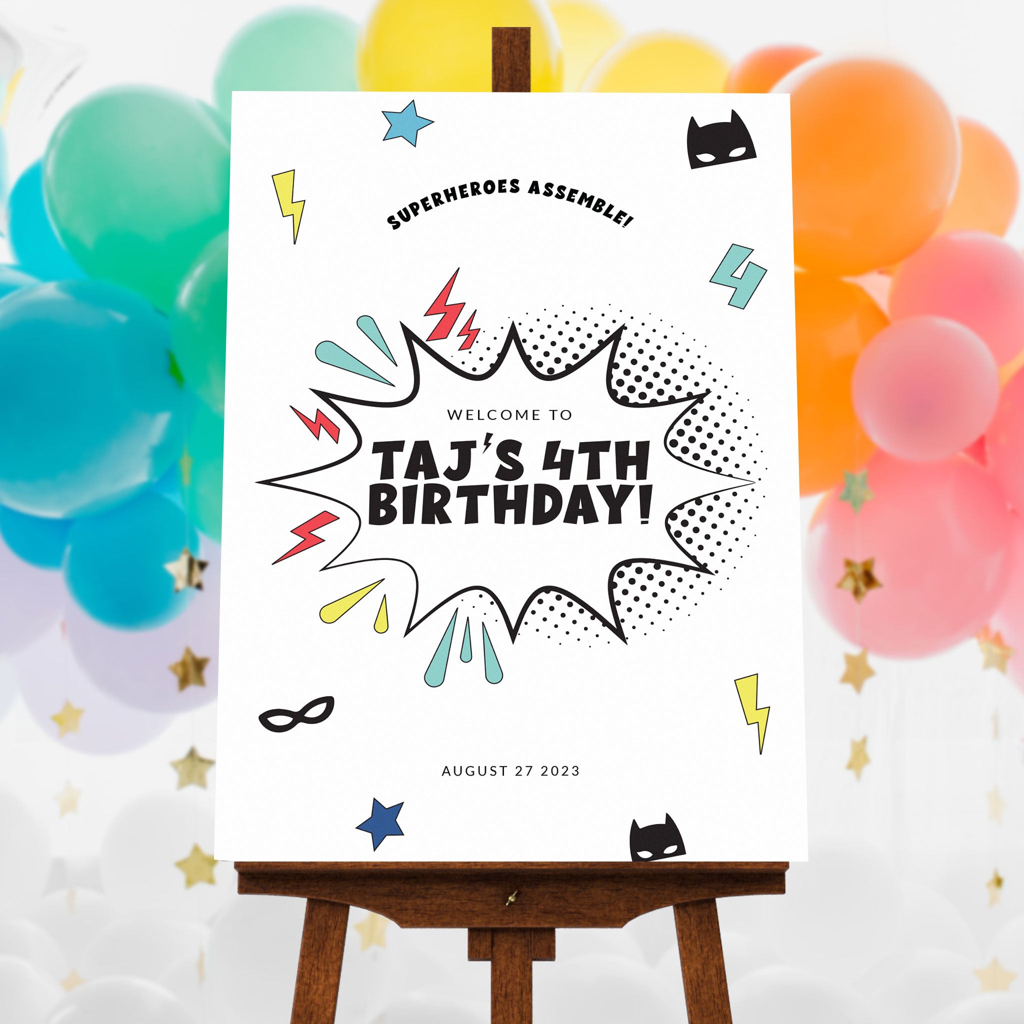 Birthday Party Corflute Signs