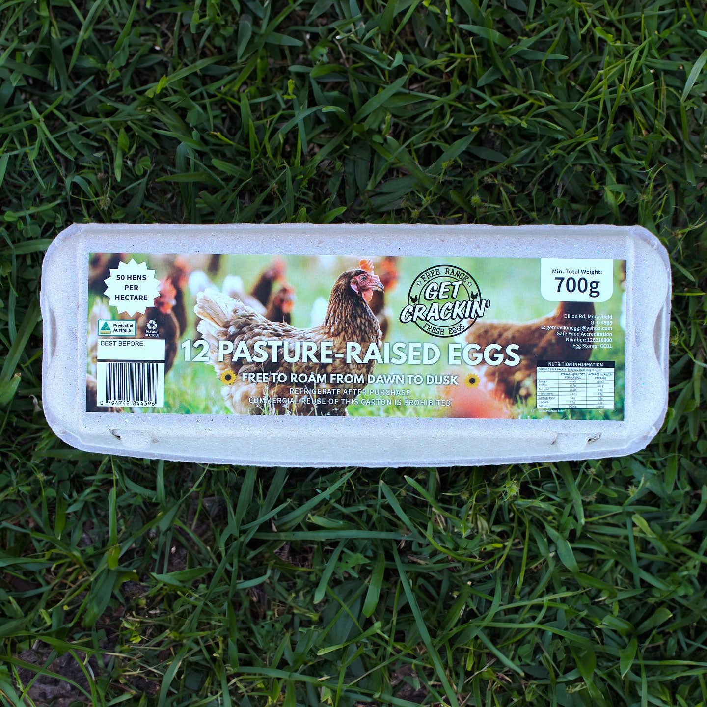 Egg Carton Labels - Suits 12 Pack Pulp Cartons - 100x