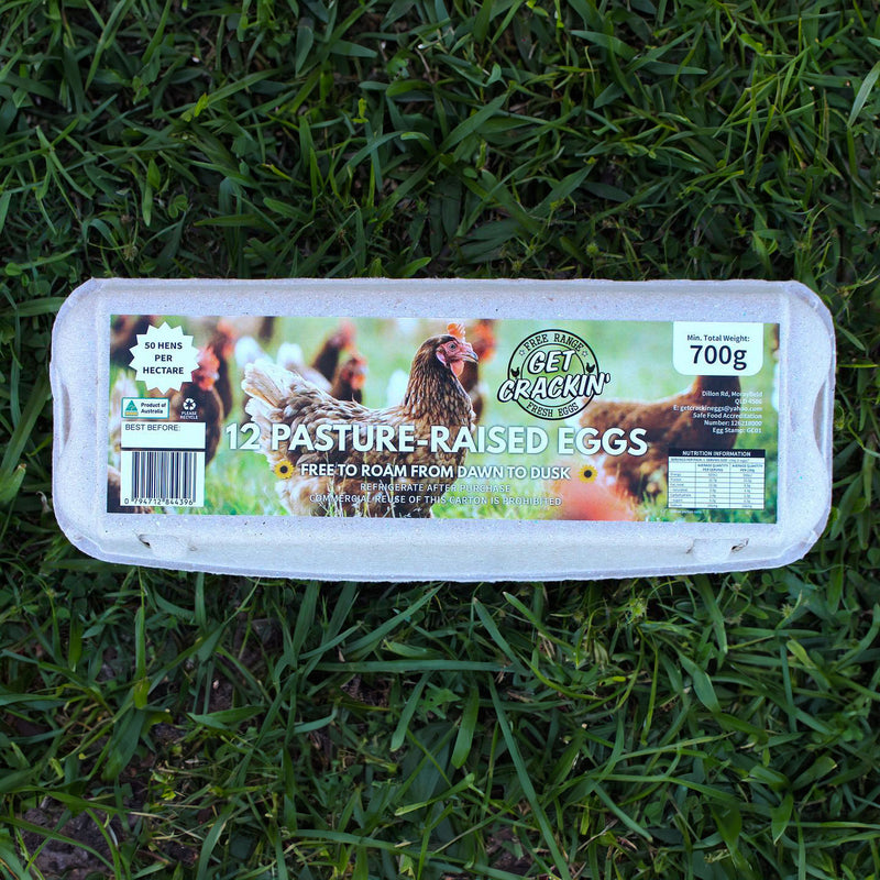 Egg Carton Labels - Suits 12 Pack Pulp Cartons - 100x