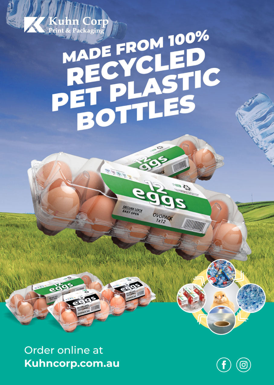 195x(Sets) 30 Cell Standard RPET Egg Cartons - Unlabelled