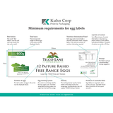 Egg Carton Labels - Suits 12 Pack Pulp Cartons - 100x