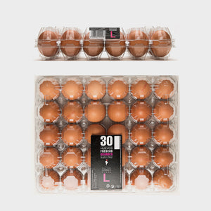 195x(Sets) 30 Cell Standard RPET Egg Cartons - Unlabelled