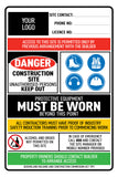 Construction Site Corflute Sign