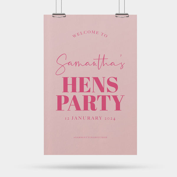 Hens Party Hens Night Bridal Shower Bachelorette Party Welcome Signs ...